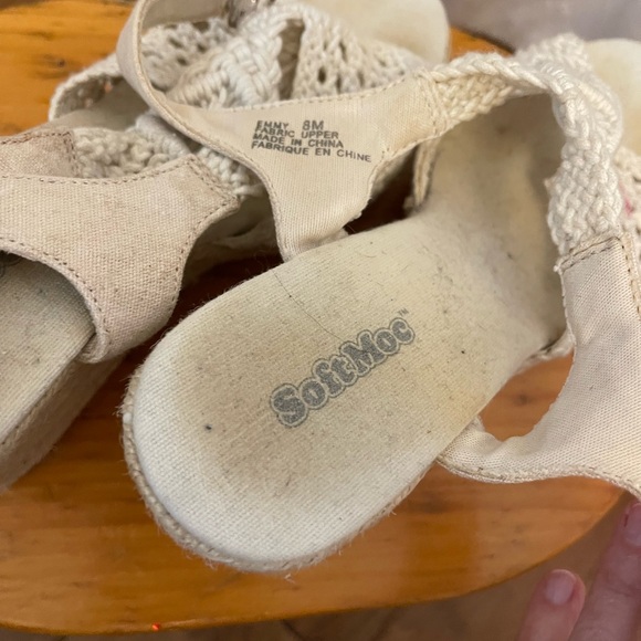 SoftMoc Women's Cream Boho Wedge Sandals - Picture 3 of 3